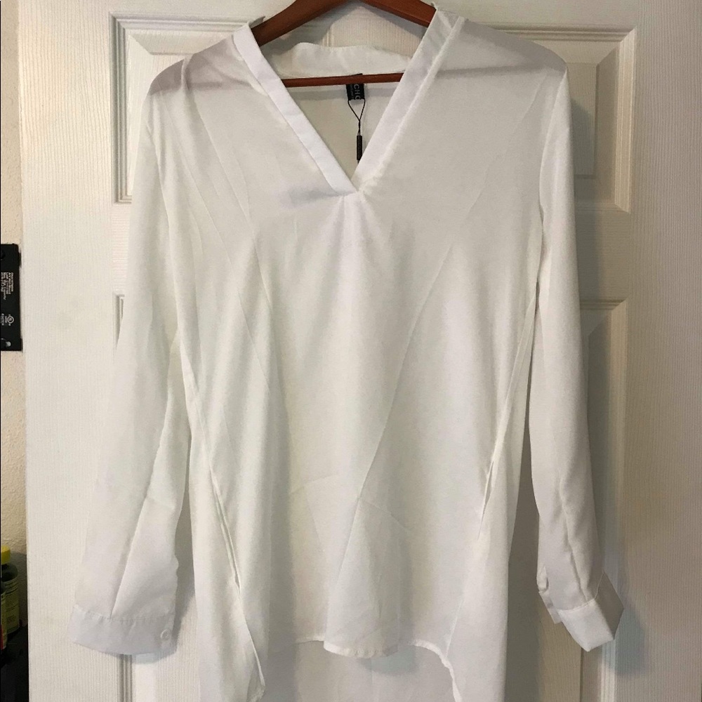 Sheer white blouse